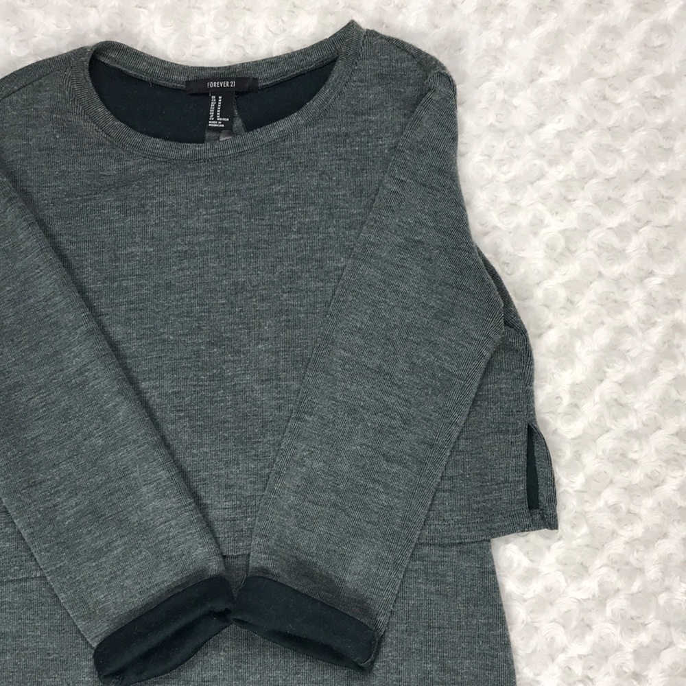 Forever 21 Green Mini Dress with Attached Crop Top